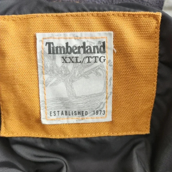 TIMBERLAND Y2K DUCK DOWN Puffer JACKET, Black, Men's XXL - Picture 5 of 13